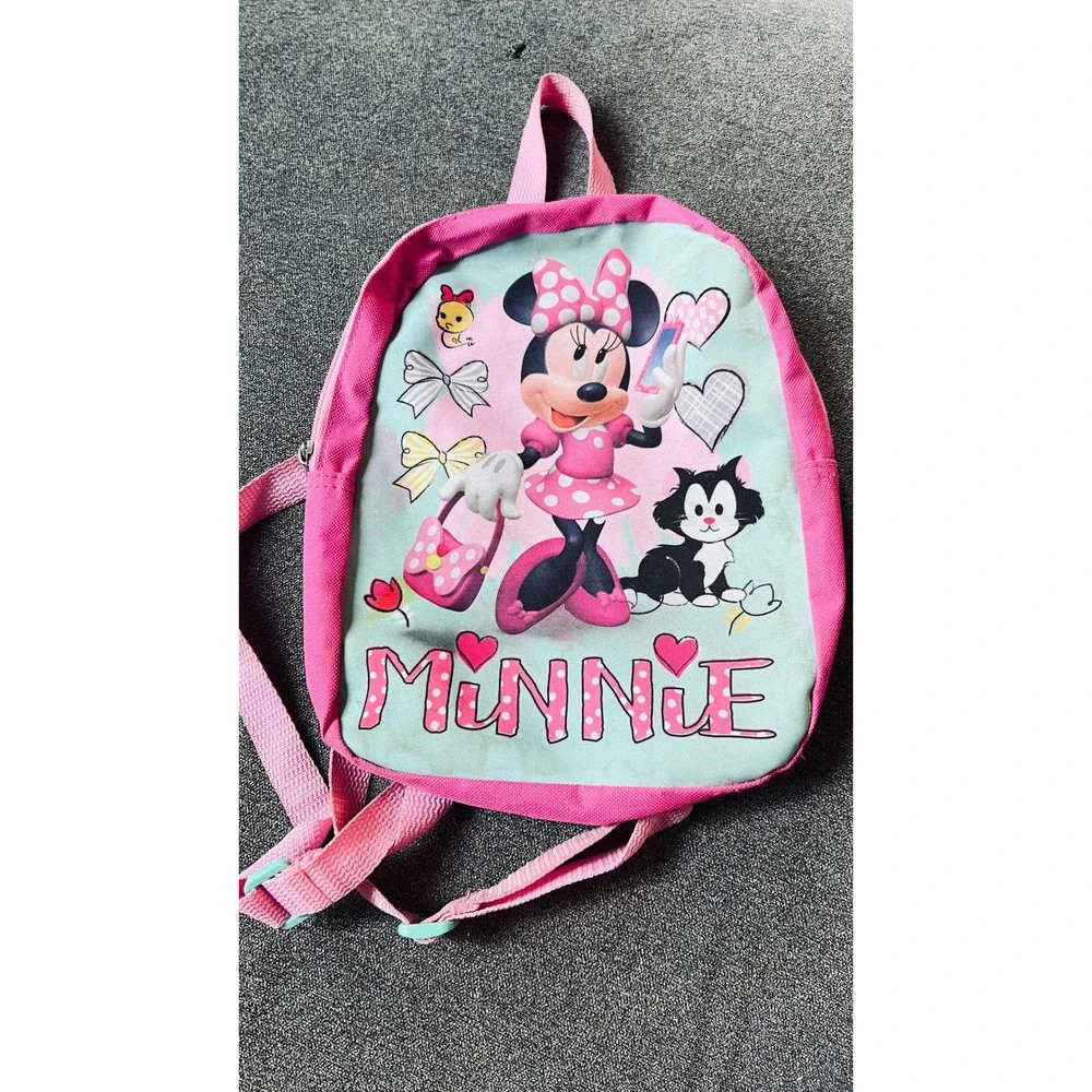 Disney Minnie Mouse Backpack Kids One Size Pink Graphic Character Bag